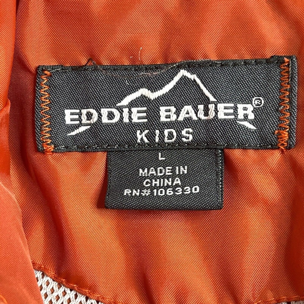 Eddie Bauer Jacket Windbreaker Unisex Kids Large Full Zip Pockets Hooded - Picture 3 of 9